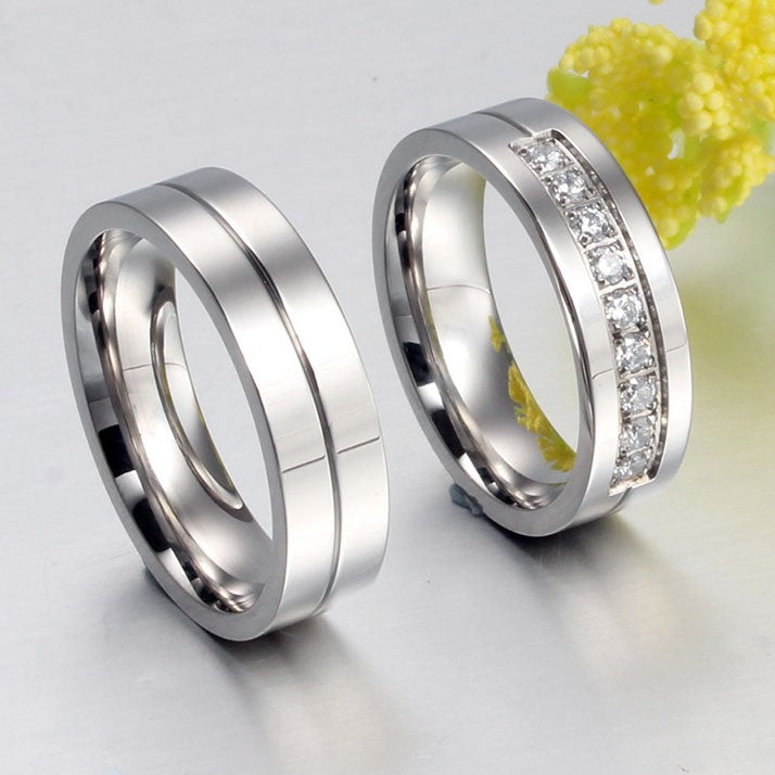 Wedding Rings Wedding Rings Couple Stainless Steel - Stainless Steel  Wedding Ring - Aliexpress